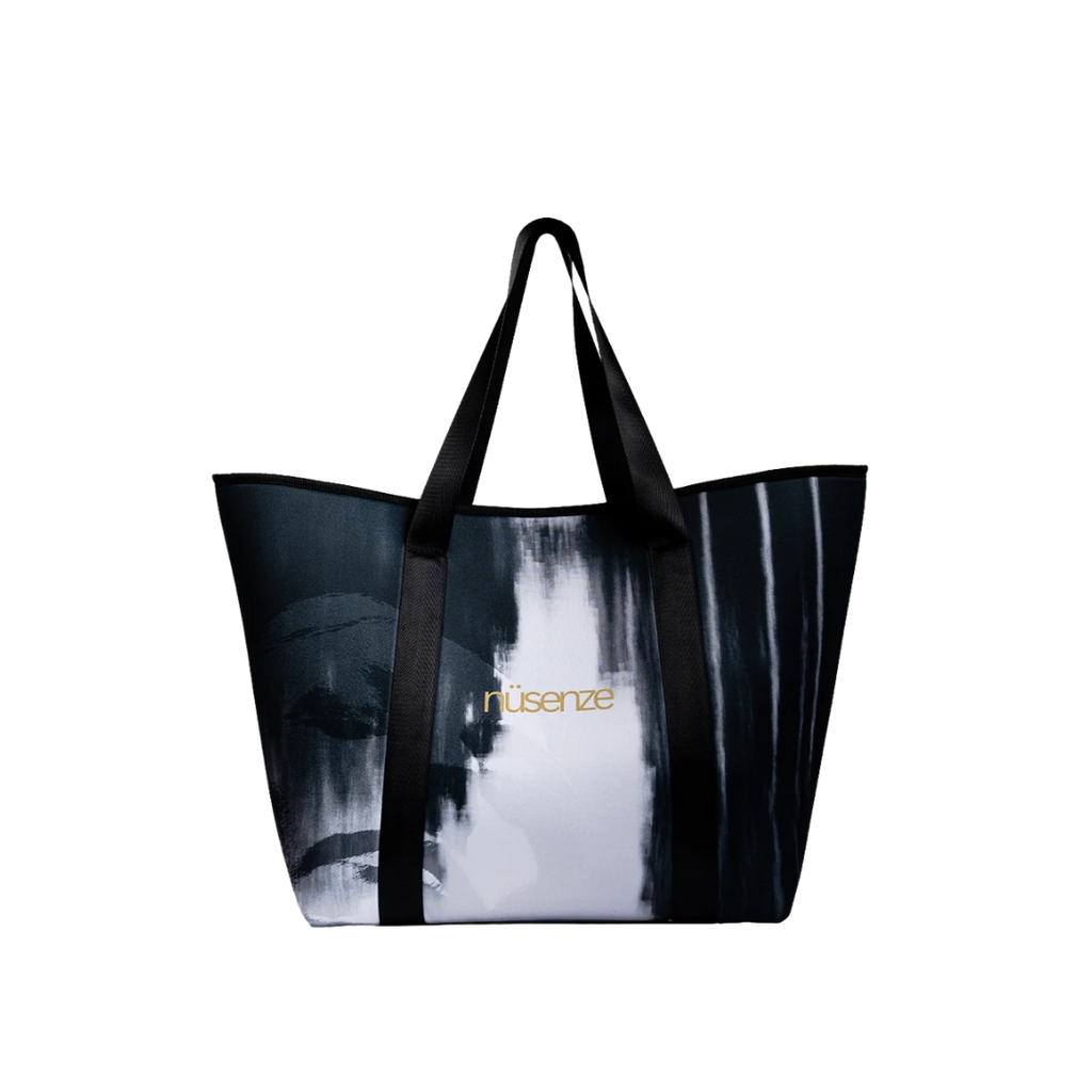 NUSENZE BAG BLACK WHITE FACE TOTEBAG