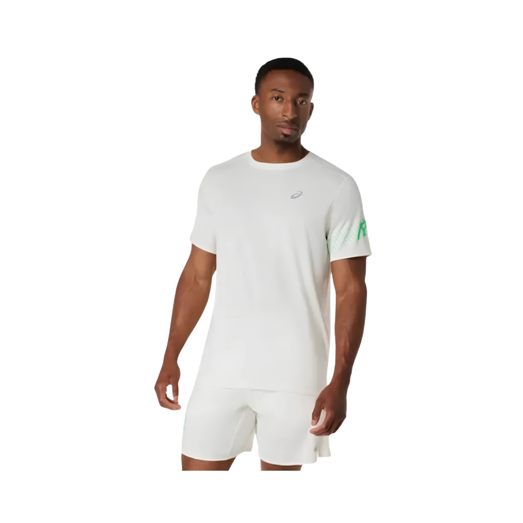 ASICS T-SHIRT MEN ICON SS TOP WHITE CREAM GREEN 2026