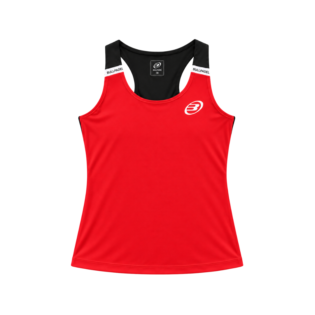 Bullpadel T-shirt Women Tank Journey W Cherry Red 2026