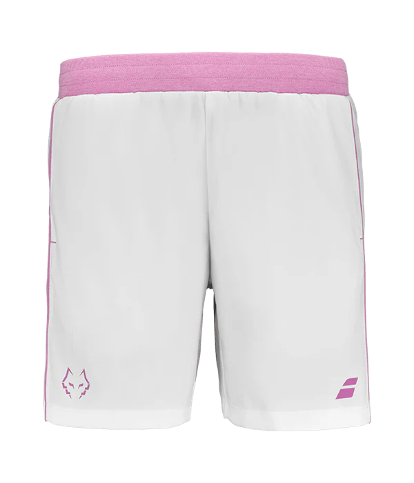 BABOLAT SHORT JUAN LEBRON WHITE/PINK 2025