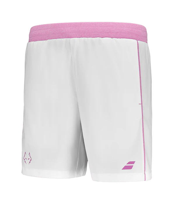 BABOLAT SHORT JUAN LEBRON WHITE/PINK 2025