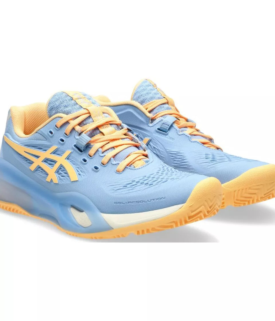 ASICS SHOE GEL-RESOLUTION X PADEL WOMEN STONE WASH / ORANG GLOW