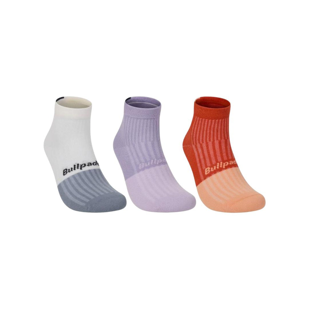BULLPADEL SOCKS 3 PACK BP266 PURPLE WHITE ORANGE