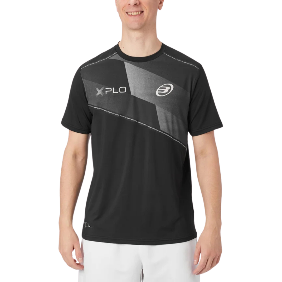 BULLPADEL T-SHIRT MEN DI NENNO NEGRO SIZE M