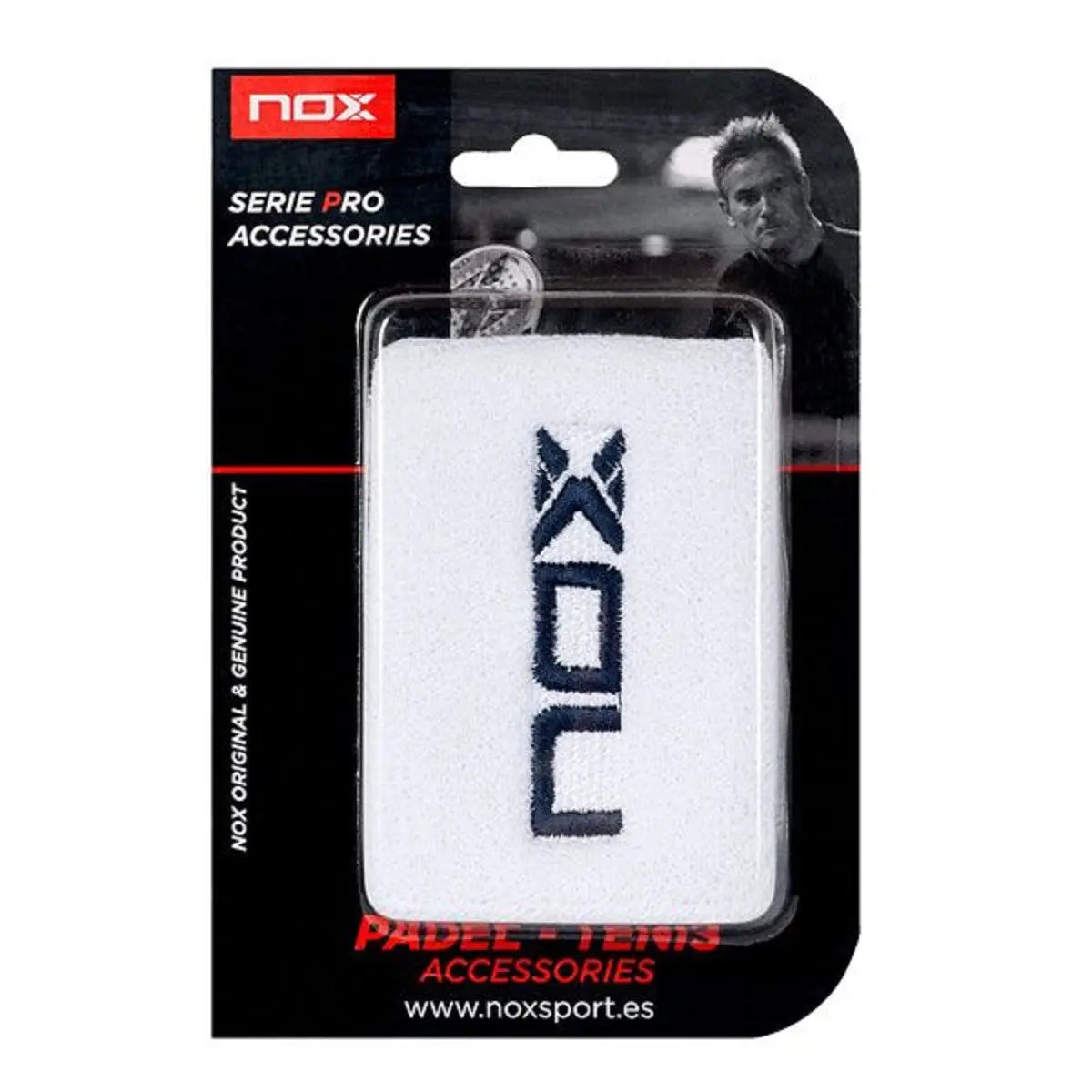 NOX WRISTBAND BLISTER 2 BLANCA/AZUL MARINO