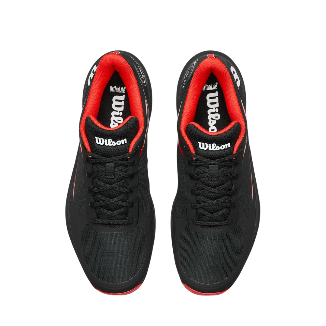 WILSON SHOES MEN HURAKN LITE BLACK/INFRARED WHITE SIZE 11
