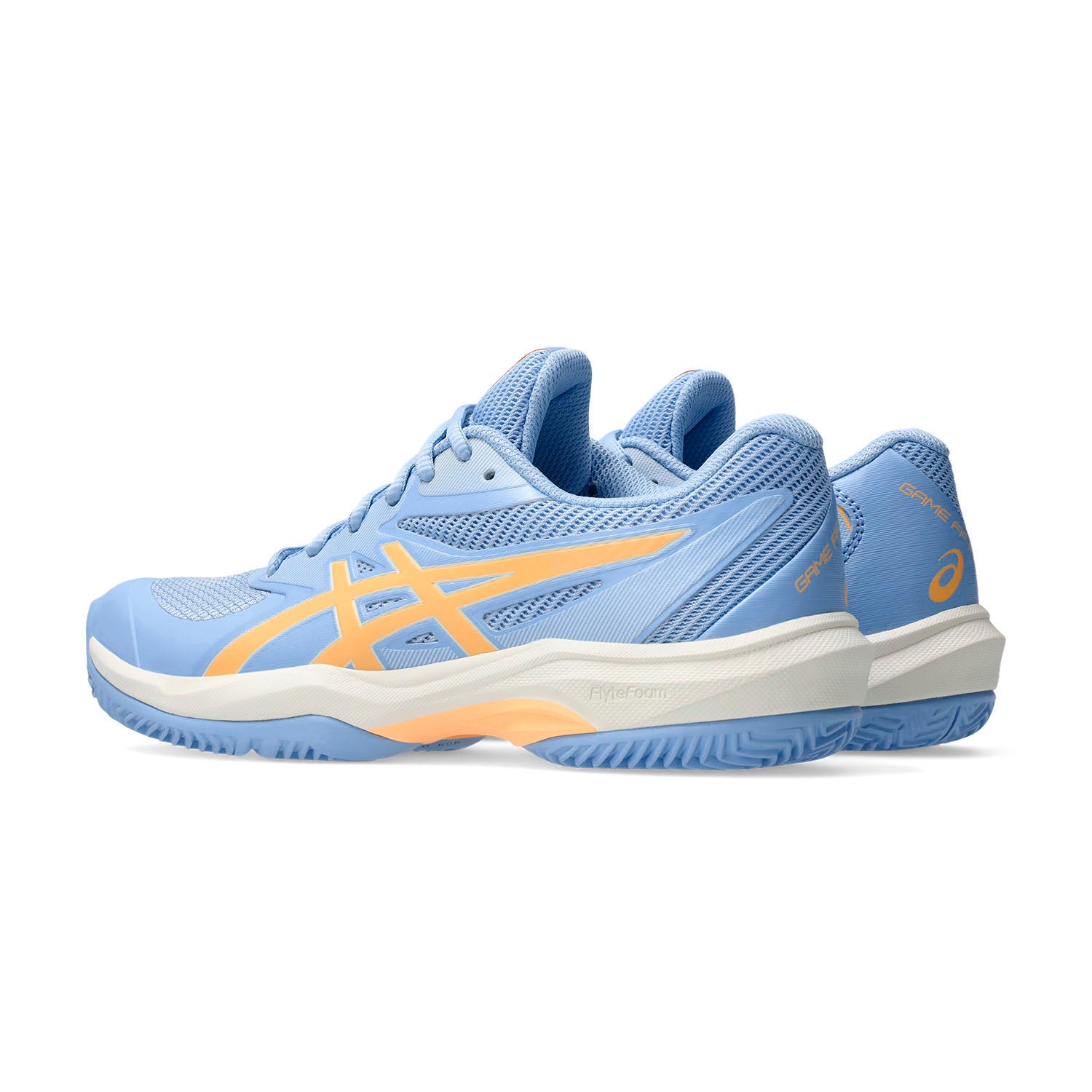 ASICS SHOES GAME FF PADEL STONE WASH/ORANGE GLOW WOMEN