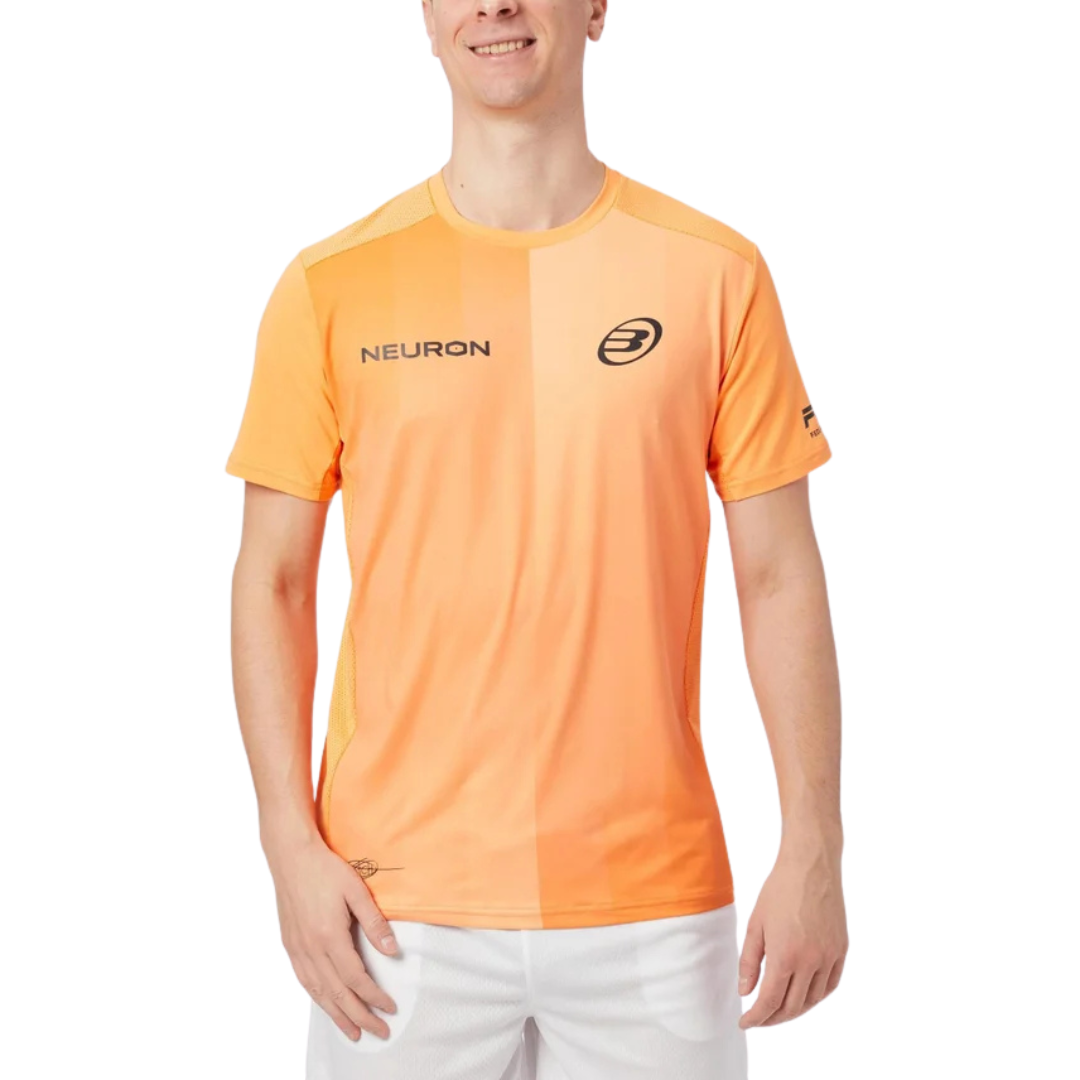 BULLPADEL T-SHIRT MEN SPONSORS CHINGOTTO CREW ORANGE