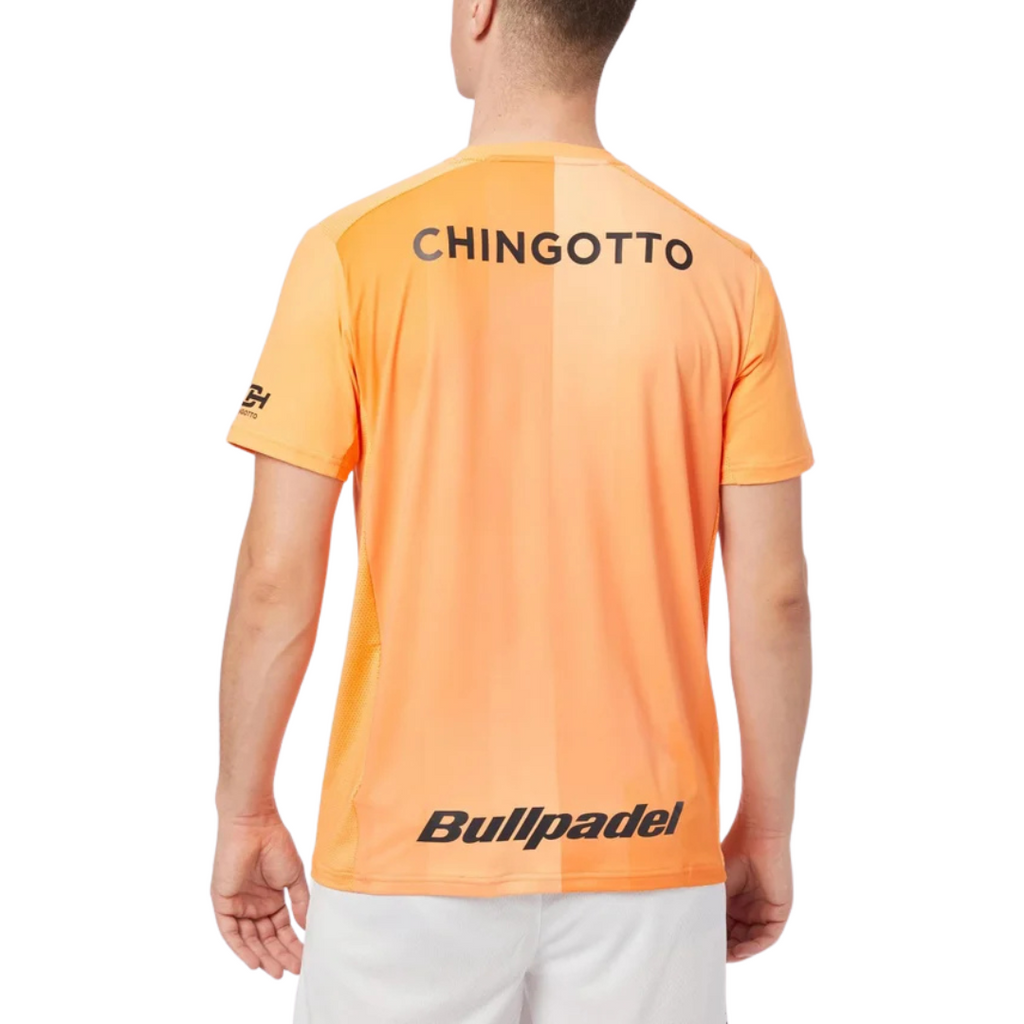 BULLPADEL T-SHIRT MEN SPONSORS CHINGOTTO CREW ORANGE
