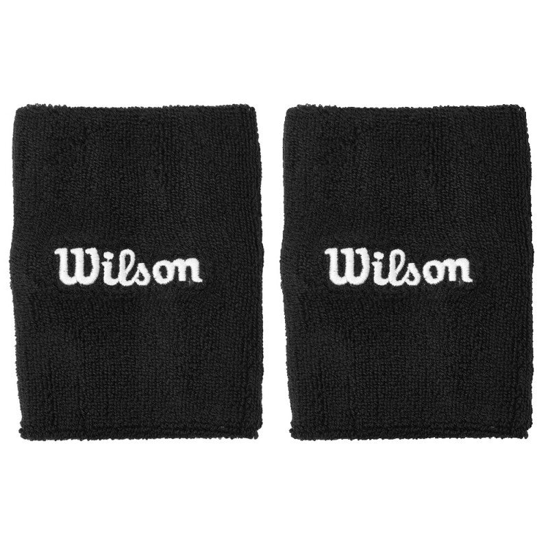 WILSON WRISTBANDS LONG TERRY BLACK (PACK 2)