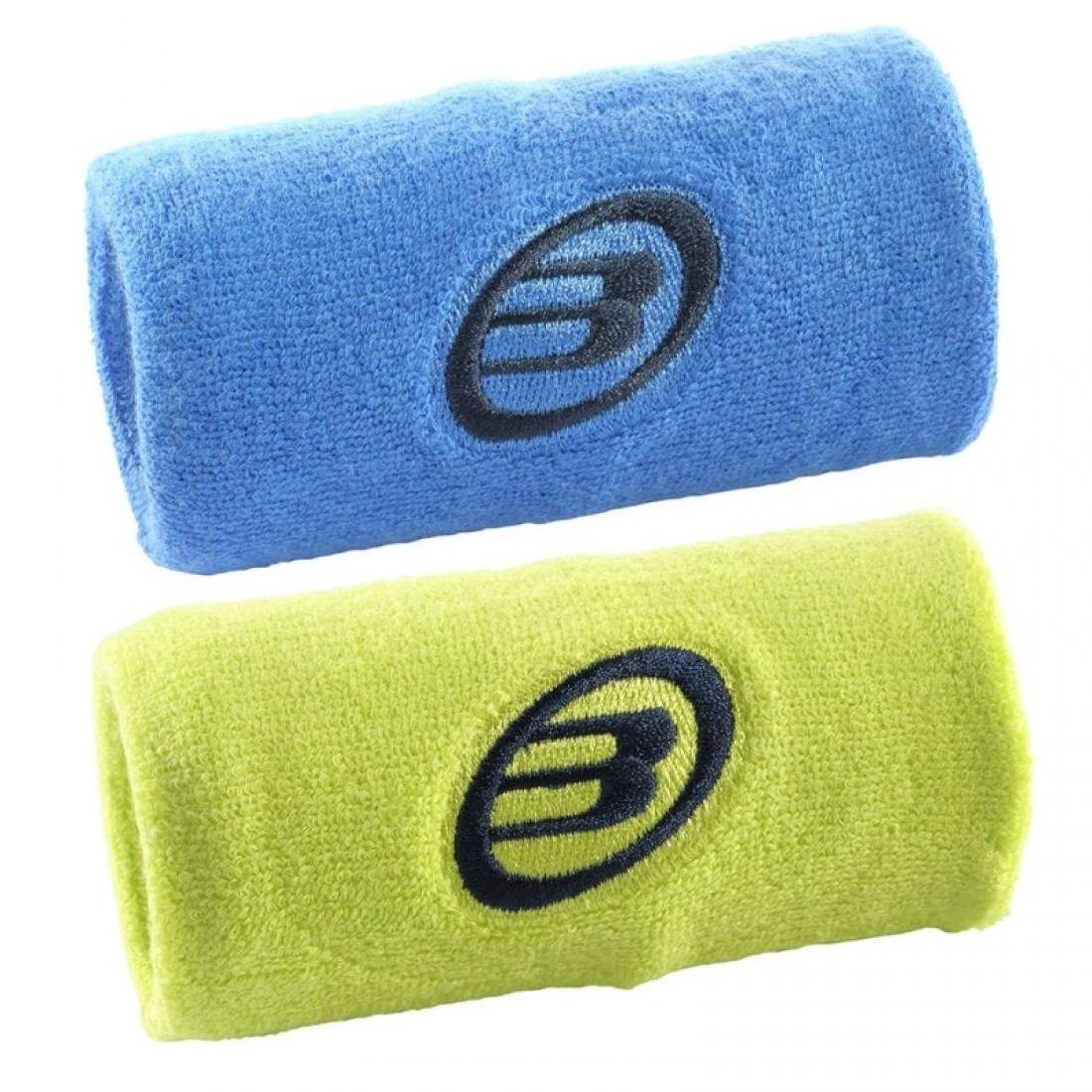 BULLPADEL WRISTBANDS BPMU252 AZUL ATOMICO/LIMA (PACK 2)