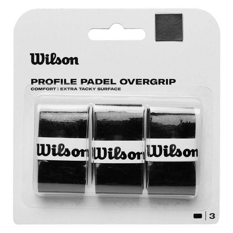 WILSON OVERGRIPS PROFILE PADEL BLACK (PACK X3)