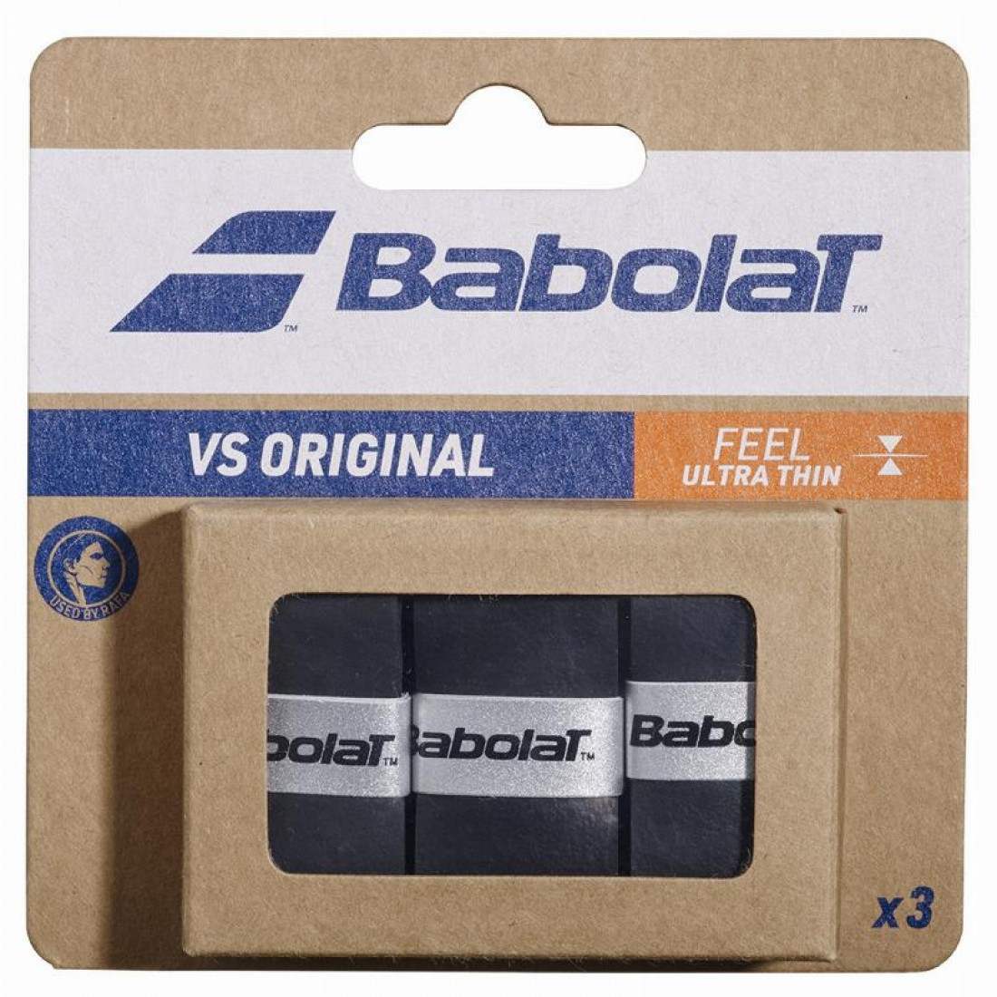 BABOLAT OVERGRIPS VS ORIGINAL SMOOTH BLACK (PACK X3)