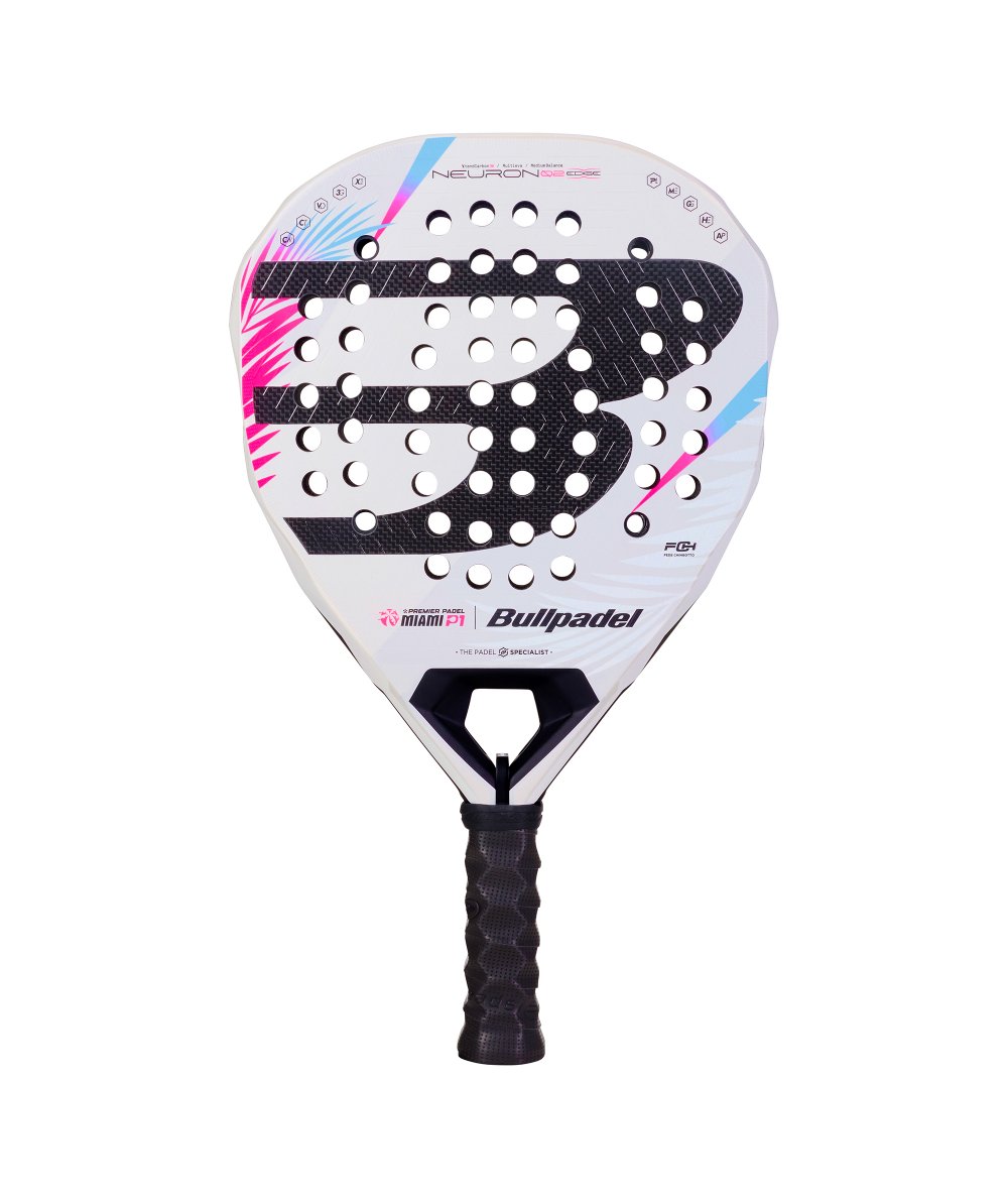 (PRE ORDER) BULLPADEL RACKET NEURON 02 EDGE MIAMI WHITE 2026