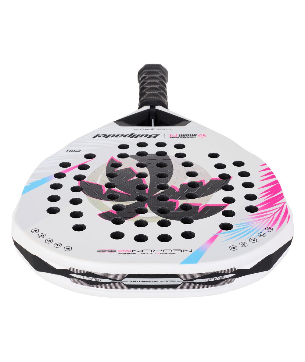 (PRE ORDER) BULLPADEL RACKET NEURON 02 EDGE MIAMI WHITE 2026