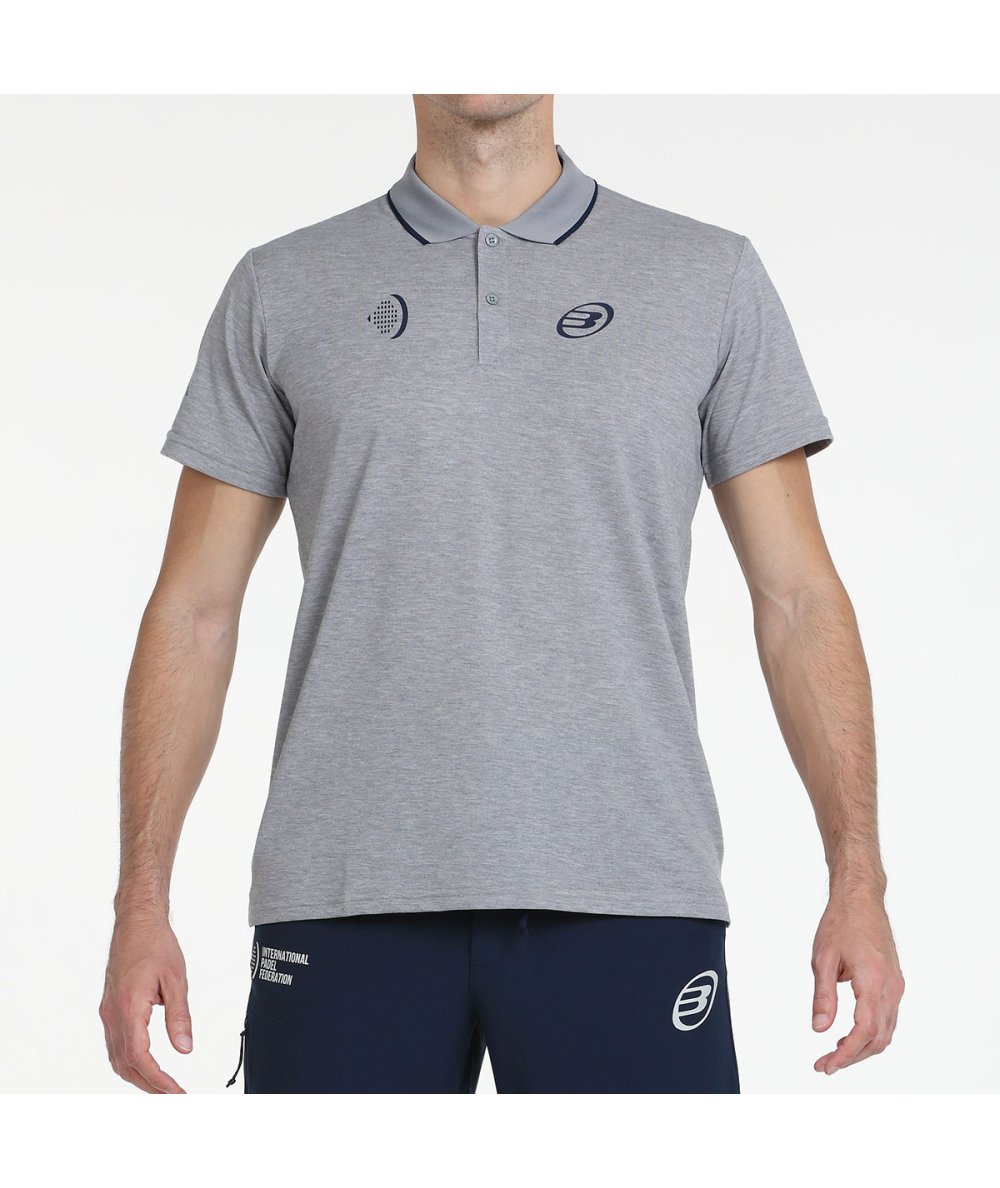 BULLPADEL T-SHIRT POLO CENTE GRIS MEDIO VIGORE SIZE L