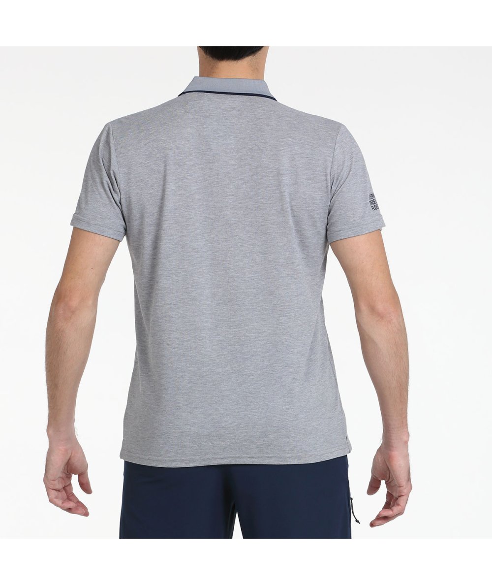 BULLPADEL T-SHIRT POLO CENTE GRIS MEDIO VIGORE SIZE L