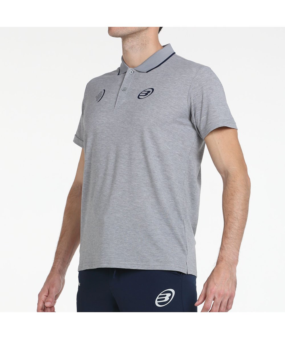 BULLPADEL T-SHIRT POLO CENTE GRIS MEDIO VIGORE SIZE L