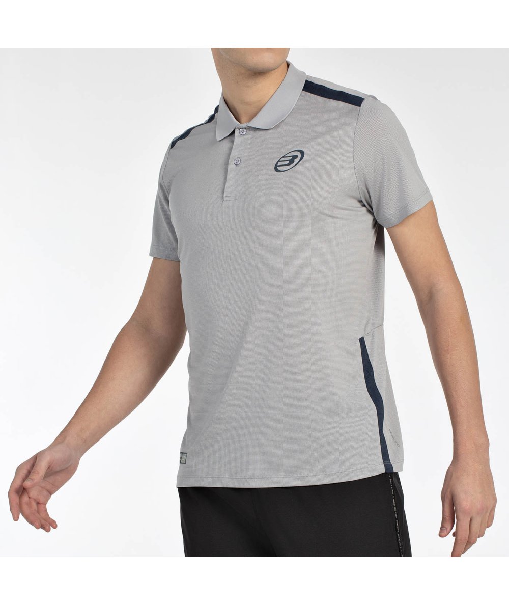 BULLPADEL T-SHIRT POLO BALTO GRIS MEDIO VEGIRO SIZE XXL