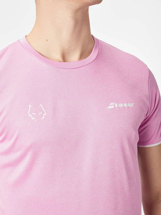 BABOLAT T-SHIRT MEN SPRING JUAN LEBRON CREW NECK PINK SIZE XL