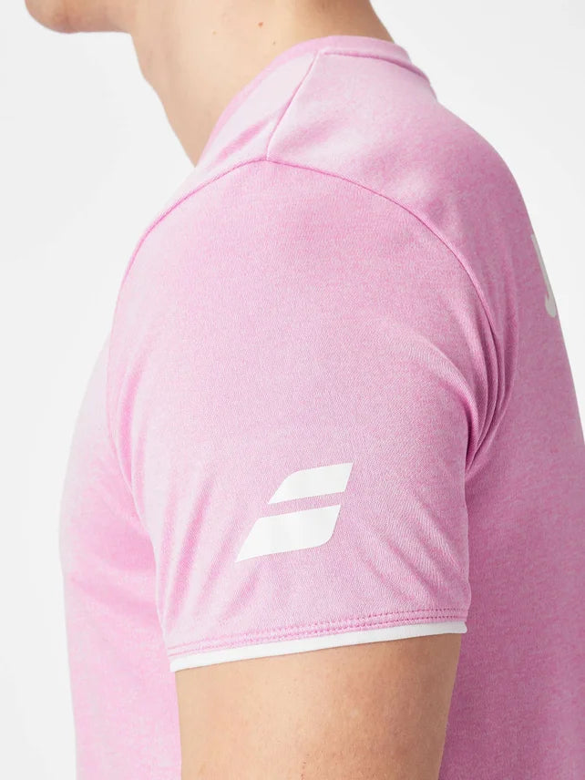 BABOLAT T-SHIRT MEN SPRING JUAN LEBRON CREW NECK PINK SIZE L