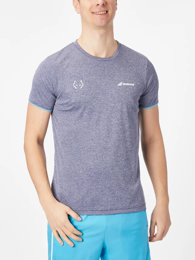 BABOLAT T-SHIRT MEN SPRING JUAN LEBRON CREW NECK BLUE SIZE XXL