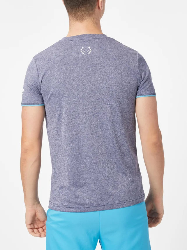 BABOLAT T-SHIRT MEN SPRING JUAN LEBRON CREW NECK BLUE SIZE XXL