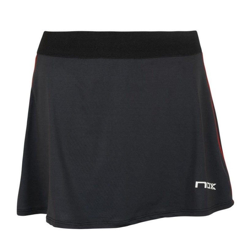 NOX SKIRT PLOMO BLACK LOGO WHITE