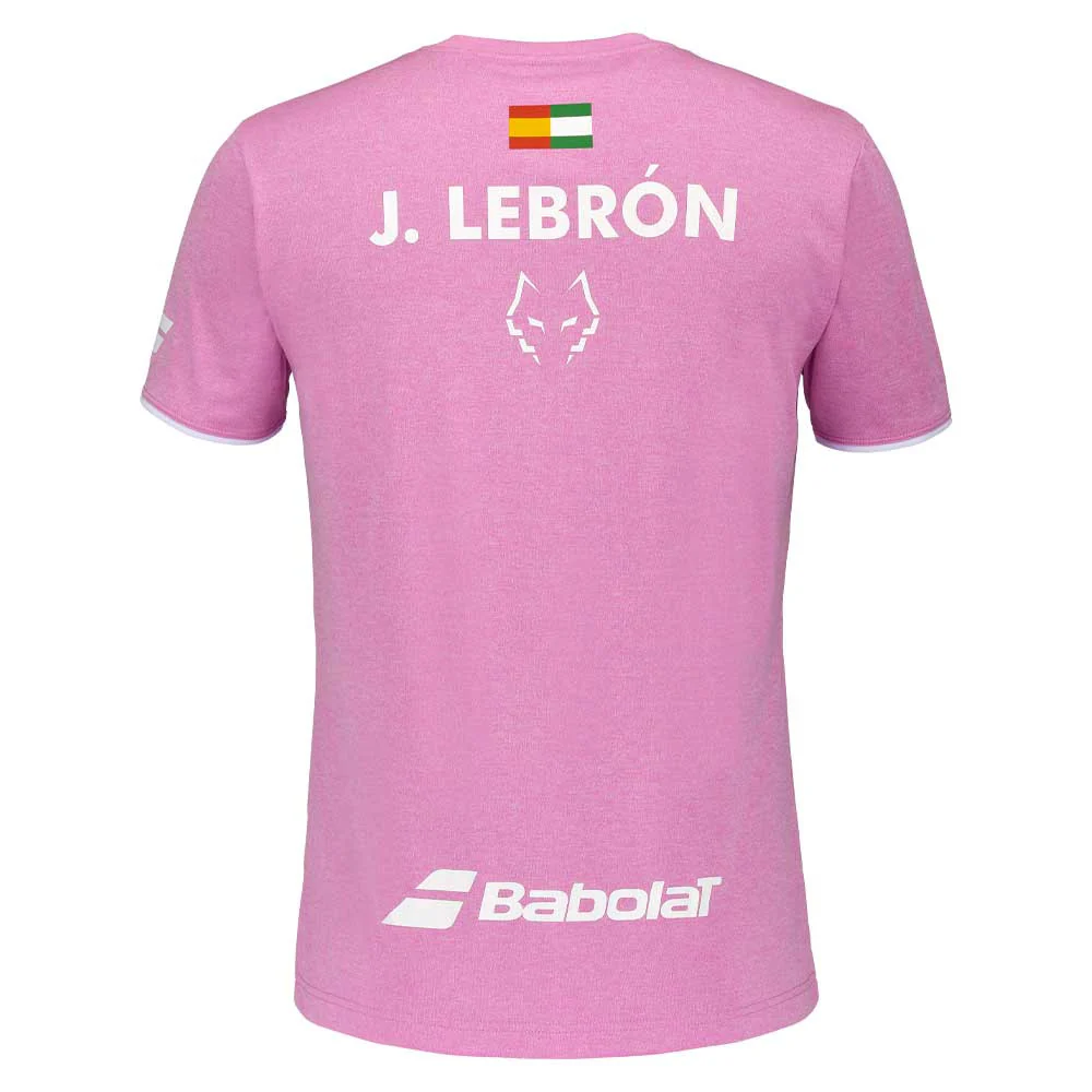 BABOLAT T-SHIRT CREW NECK PINK TEE LOGO WHITE 25