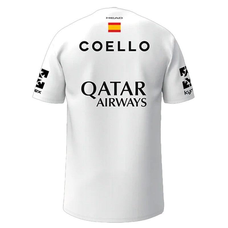 HEAD T-SHIRT ARTURO COELLO SPONSOR 25 WHITE FLAG