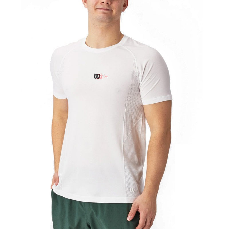 WILSON T-SHIRT MEN PLAYERS SEAMLESS CREW 2.0 WHITE