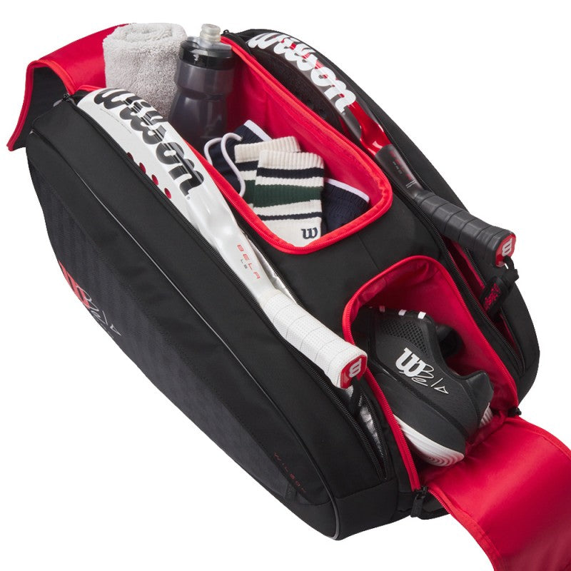 WILSON PADEL BAG BELA V3 BLACK / RED