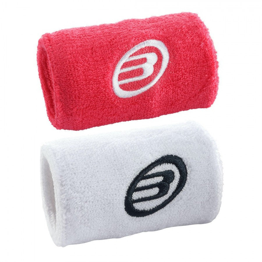 BULLPADEL WRISTBANDS BPMU2305 FRAMBUESA BLANCO (PACK 2)